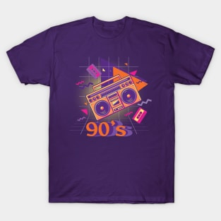 Orange boombox with cassette T-Shirt